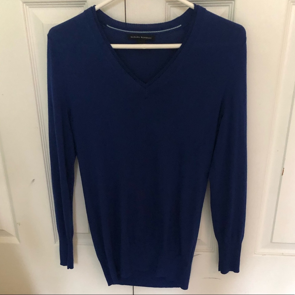 Banana Republic royal blue 3/4 sleeve sweater S
